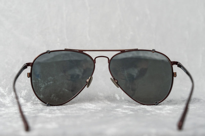 Kris Van Assche Sunglasses Unisex Red and Bronze with Green Clip-On Lenses Category 3 - KVA81C5SUN - WatchPilot