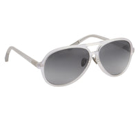 Kris Van Assche Sunglasses Unisex Rubberised Clear with Grey Graduated Lenses Category 2- KVA48C2SUN - WatchPilot