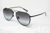 Kris Van Assche Sunglasses Unisex Titanium Black Green Clip On and Grey Graduated Lenses - KVA81C4SUN - WatchPilot