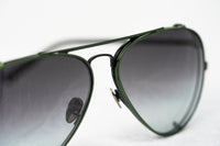 Kris Van Assche Sunglasses Unisex Titanium Black Green Clip On and Grey Graduated Lenses - KVA81C4SUN - WatchPilot