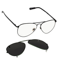 Kris Van Assche Sunglasses Unisex Titanium Black Green Clip On and Grey Graduated Lenses - KVA81C4SUN - WatchPilot