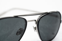 Kris Van Assche Sunglasses Unisex Titanium Brushed Silver Black Clip-On with Grey Lenses Category 3- KVA92C5SUN - WatchPilot