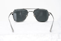 Kris Van Assche Sunglasses Unisex Titanium Brushed Silver Black Clip-On with Grey Lenses Category 3- KVA92C5SUN - WatchPilot