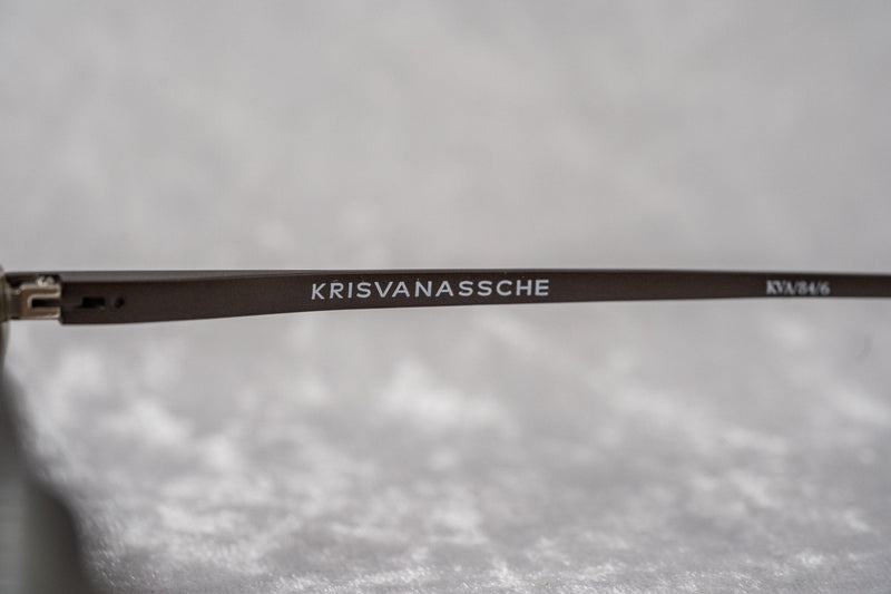 Kris Van Assche Sunglasses Unisex Titanium Khaki Matte Grey and Gold Mirror Lenses Category 3 - KVA84C6SUN - WatchPilot