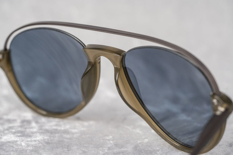 Kris Van Assche Sunglasses Unisex Titanium Khaki Matte Grey and Gold Mirror Lenses Category 3 - KVA84C6SUN - WatchPilot