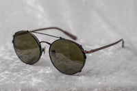 Kris Van Assche Sunglasses Unisex Titanium Oval Bronze Black Clip-On and Grey Lenses - KVA70C1SUN - WatchPilot