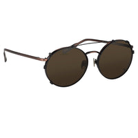 Kris Van Assche Sunglasses Unisex Titanium Oval Bronze Black Clip-On and Grey Lenses - KVA70C1SUN - WatchPilot