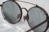 Kris Van Assche Sunglasses Unisex Titanium Oval Matte Burgundy Bronze Clip-On and Green Lenses Category 3- KVA70C5SUN - WatchPilot