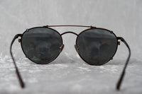 Kris Van Assche Sunglasses Unisex Titanium Oval Matte Burgundy Bronze Clip On and Grey Lenses Category 3 - KVA71C5SUN - WatchPilot