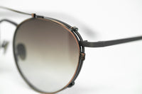 Kris Van Assche Sunglasses Unisex Titanium Oval Matte Grey Bronze Clip-On and Brown Graduated Lenses - KVA71C3SUN - WatchPilot