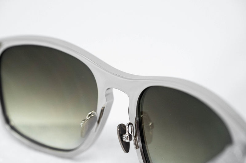 Kris Van Assche Sunglasses Unisex With D-Frame Silver Metal and Green Graduated Lenses - KVA3C4SUN - WatchPilot