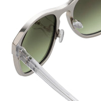 Kris Van Assche Sunglasses Unisex With D-Frame Silver Metal and Green Graduated Lenses - KVA3C4SUN - WatchPilot