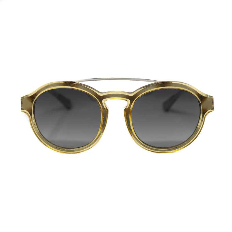 Kris Van Assche Sunglasses Unisex with Double Bridge Oval Translucent Yellow and Grey Graduated Lenses - KVA11C4SUN - WatchPilot