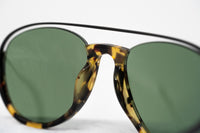 Kris Van Assche Sunglasses Unisex with Titanium Tortoise Shell Black and Green Lenses Category 2 - KVA84C2SUN - WatchPilot