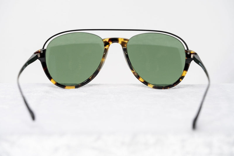 Kris Van Assche Sunglasses Unisex with Titanium Tortoise Shell Black and Green Lenses Category 2 - KVA84C2SUN - WatchPilot