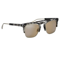 Kris Van Assche Sunglasses with D-Frame Black Tortoiseshell Silver and Orange Mirror Lenses Category 3 - KVA66C5SUN - WatchPilot