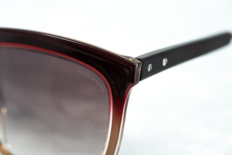 Kris Van Assche Sunglasses with D-Frame Burgundy Antique Bronze and Brown Graduated Lenses - KVA80C2SUN - WatchPilot