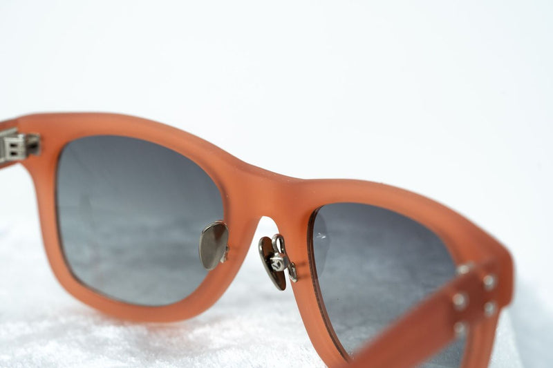 Kris Van Assche Sunglasses with D-frame Rubberised Orange and Grey Lenses - KVA47C4SUN - WatchPilot