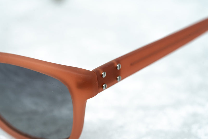 Kris Van Assche Sunglasses with D-frame Rubberised Orange and Grey Lenses - KVA47C4SUN - WatchPilot