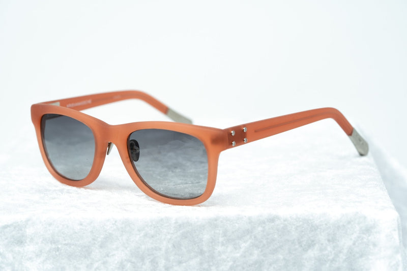 Kris Van Assche Sunglasses with D-frame Rubberised Orange and Grey Lenses - KVA47C4SUN - WatchPilot