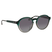 Kris Van Assche Sunglasses with Oval Green Clear Gunmetal and Grey Graduated Lenses - KVA79C3SUN - WatchPilot