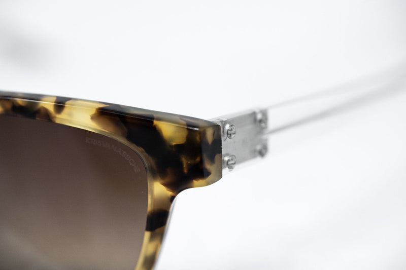 Kris Van Assche Sunglasses with Rectangular Brown Tortoise Shell and Brown Graduated Lenses - KVA18C1SUN - WatchPilot