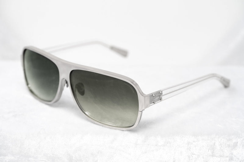 Kris Van Assche Sunglasses With Rectangular Silver Metal and Green Graduated Lenses - KVA6C4SUN - WatchPilot