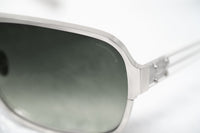 Kris Van Assche Sunglasses With Rectangular Silver Metal and Green Graduated Lenses - KVA6C4SUN - WatchPilot