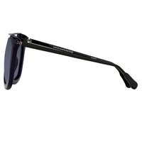 Kris Van Assche Sunglasses with Titanium D-Frame Navy Shiny Black and Blue Mirror Lenses Category 3 - KVA85C4SUN - WatchPilot