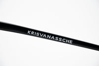 Kris Van Assche Sunglasses with Titanium D-Frame Navy Shiny Black and Blue Mirror Lenses Category 3 - KVA85C4SUN - WatchPilot