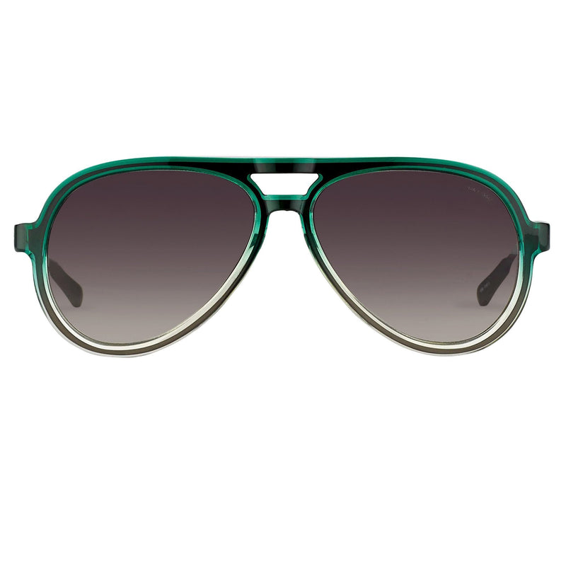 Kris Van Assche Unisex Sunglasses Clear Green and Brown Grey Graduated Lenses Category 2 - KVA78C3SUN - WatchPilot