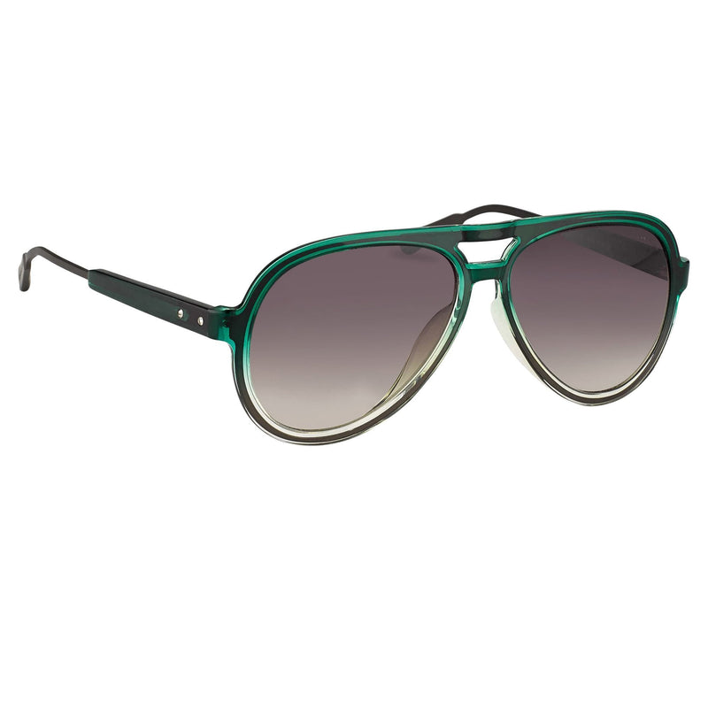 Kris Van Assche Unisex Sunglasses Clear Green and Brown Grey Graduated Lenses Category 2 - KVA78C3SUN - WatchPilot