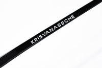 Kris Van Assche Unisex Sunglasses with Titanium Double Bridge Oval Navy Black and Blue Mirror Lenses Category 3 - KVA83C4SUN - WatchPilot