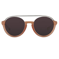 Kris Van Assche Unisex Sunglasses with Titanium Double Bridge Oval Orange and Brown Graduated Lenses Category 3 - KVA83C3SUN - WatchPilot