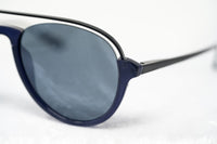 Kris Van Assche Unisex Sunglasses with Titanium Navy Shiny Black and Blue Mirror Lenses Category 3 - KVA84C4SUN - WatchPilot