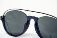 Kris Van Assche Unisex Sunglasses with Titanium Navy Shiny Black and Blue Mirror Lenses Category 3 - KVA84C4SUN - WatchPilot