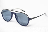 Kris Van Assche Unisex Sunglasses with Titanium Navy Shiny Black and Blue Mirror Lenses Category 3 - KVA84C4SUN - WatchPilot