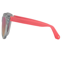 Markus Lupfer Sunglasses D-Frame Blue Glitter Neon Pink Lenses Category 3 Dark Tint ML5C6SUN - WatchPilot