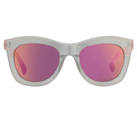 Markus Lupfer Sunglasses D-Frame Blue Glitter Neon Pink Lenses Category 3 Dark Tint ML5C6SUN - WatchPilot