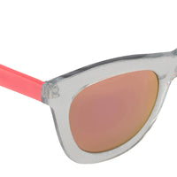 Markus Lupfer Sunglasses D-Frame Blue Glitter Neon Pink Lenses Category 3 Dark Tint ML5C6SUN - WatchPilot