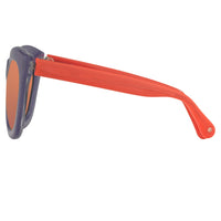 Markus Lupfer Sunglasses D-Frame Lilac Glitter Neon Orange Lenses Category 3 Dark Tint ML5C5SUN - WatchPilot