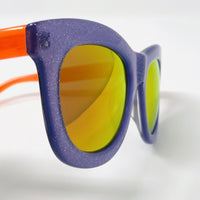 Markus Lupfer Sunglasses D-Frame Lilac Glitter Neon Orange Lenses Category 3 Dark Tint ML5C5SUN - WatchPilot