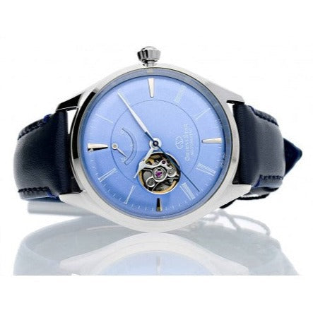 Mechanical Watch - Orient Star Classic Semi Skeleton Men's Blue Watch RE-AT0203L00B