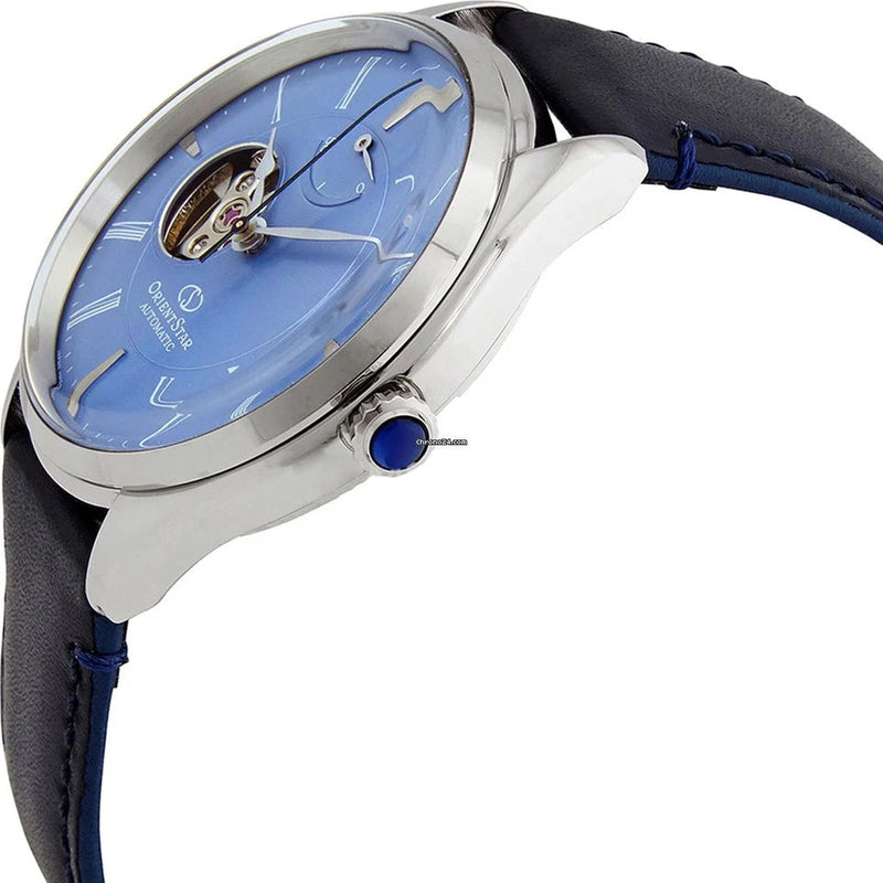 Mechanical Watch - Orient Star Classic Semi Skeleton Men's Blue Watch RE-AT0203L00B