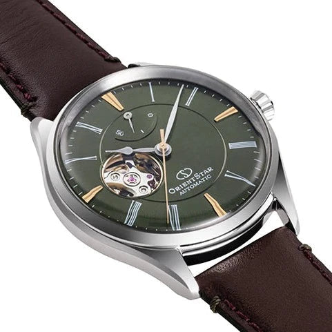 Mechanical Watch - Orient Star Classic Semi Skeleton Men's Brown Watch RE-AT0202E00B