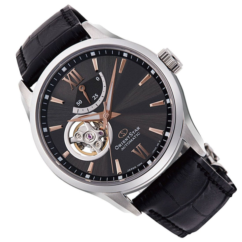 Mechanical Watch - Orient Star Contemporary Open Heart Men's Black Watch RE-AT0007N00B