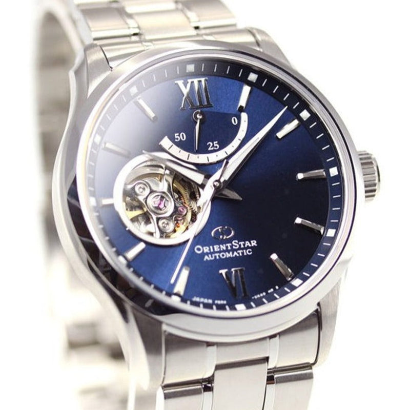 Mechanical Watch - Orient Star Contemporary Open Heart Men's Blue Watch RE-AT0001L00B