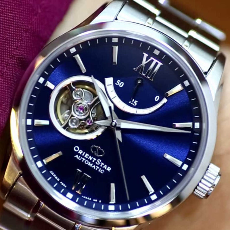 Mechanical Watch - Orient Star Contemporary Open Heart Men's Blue Watch RE-AT0001L00B