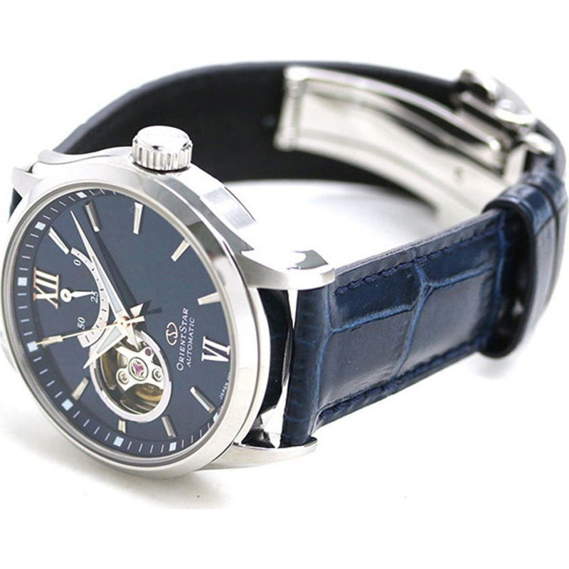 Mechanical Watch - Orient Star Contemporary Open Heart Men's Blue Watch RE-AT0006L00B