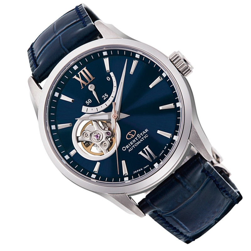 Mechanical Watch - Orient Star Contemporary Open Heart Men's Blue Watch RE-AT0006L00B